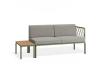 Sandy Grey Cushions + Teak Top
