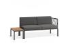 Granite Grey Cushions + Teak Top