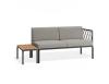 Sandy Grey Cushions + Teak Top