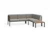 Sandy Grey Cushions + Teak Top