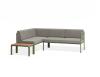 Sandy Grey Cushions + Teak Top