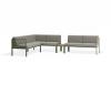 Sandy Grey Cushions + Teak Top