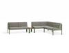 Sandy Grey Cushions + Teak Top