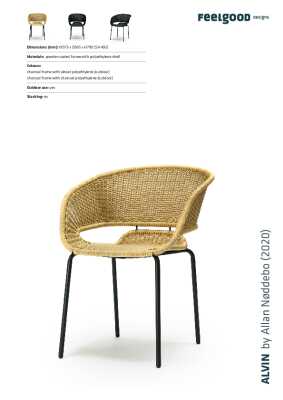: Alvin Indoor/Outdoor Chair Charcoal Polyethylene Charcoal Frame by FeelGood Designs