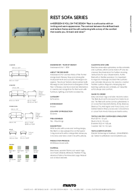 : Rest 2 Sofa Seater in Hearth by Muuto