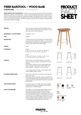 : Fiber Stool with Wood Base by Muuto
