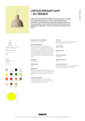 : Unfold Pendant by Form Us With Love for Muuto