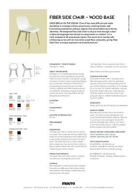 : Fiber Side Chair with Wood Base by Iskos Berlin for Muuto