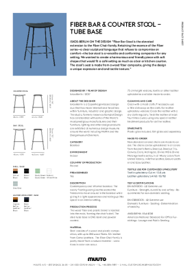 : Fiber Stool with Tube Base by Muuto