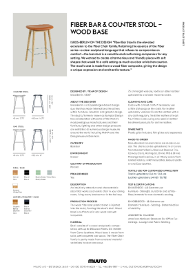 : Fiber Stool with Wood Base by Muuto