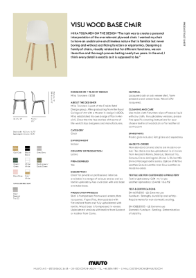 : Visu Chair with Wood Seat & Base by Muuto 