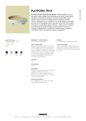 : Platform Tray by Sam Hecht & Kim Colin Muuto