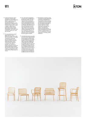 : 811 Hoffmann Lounge Armchair with Cane Seat and Backrest by TON