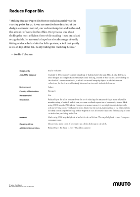 : Reduce Paper Bin by Studio Tolvanen for Muuto