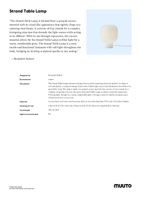 : Strand Table Lamp 39cm by Benjamin Hubert for Muuto
