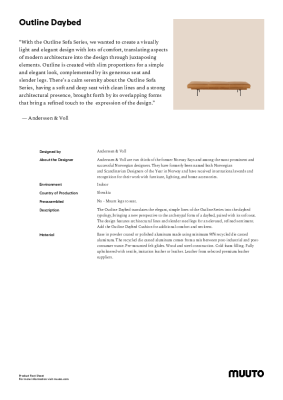 : Outline Leather Daybed in Cognac by Muuto