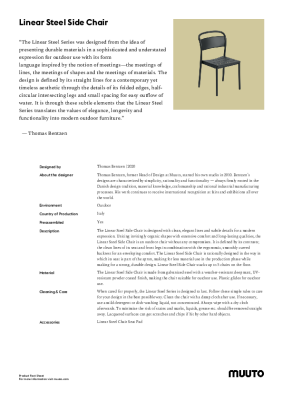 : Linear Steel Side Chair in Grey by Thomas Bentzen for Muuto