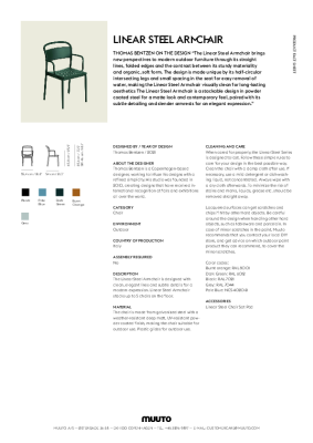 : Linear Steel Armchair in Grey by Muuto 