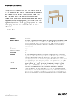 : Workshop Bench in Black by Muuto 