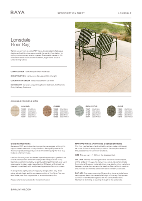 : Lonsdale 60x100cm Floor Mat Eucalyptus by Baya