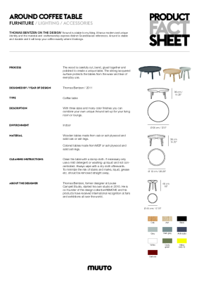 : Oak Around Coffee Table Small by Thomas Bentzen for Muuto 