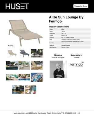 Tear Sheet: Alize Sun Lounge by Fermob 