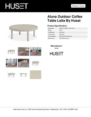 Tear Sheet: Aluna Outdoor Coffee Table Latte by Huset
