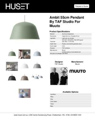 Tear Sheet: Ambit 55cm Pendant by TAF Studio for Muuto