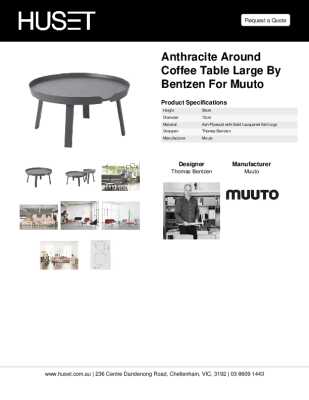 Tear Sheet: Anthracite Around Coffee Table Large by Muuto