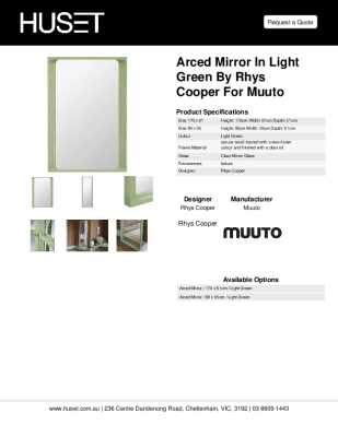 Tear Sheet: Arced Mirror in Light Green by Muuto
