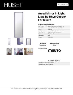 Tear Sheet: Arced Mirror in Light Lilac by Rhys Cooper for Muuto