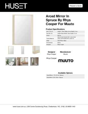 Tear Sheet: Arced Mirror in Spruce by Muuto