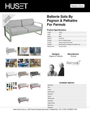 Tear Sheet: Bellevie Sofa by Pagnon & Pelhaitre for Fermob