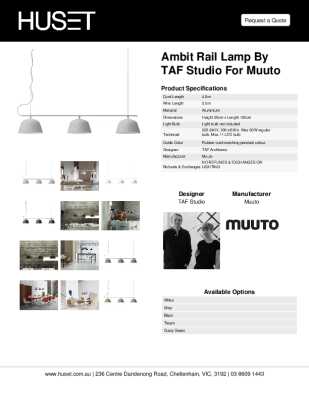 Tear Sheet: Ambit Rail Lamp by TAF Studio for Muuto