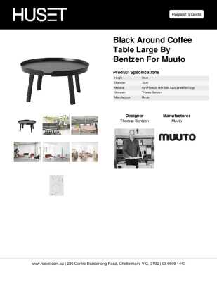 Tear Sheet: Black Around Coffee Table Large by Muuto