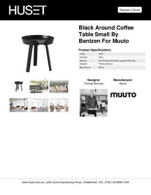 Tear Sheet: Black Around Coffee Table Small by Muuto