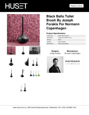 Tear Sheet: Black Ballo Toilet Brush by Jozeph Forakis for Normann Copenhagen
