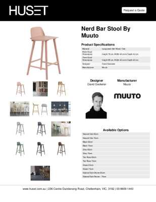 Tear Sheet: Nerd Bar Stool by Muuto