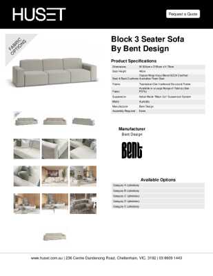 Tear Sheet: Block 3 Seater Sofa by Bent Design