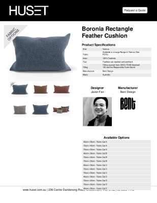 Tear Sheet: Boronia Rectangle Feather Cushion