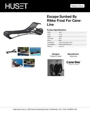 Tear Sheet: Escape Sunbed by Rikke Frost For Cane-line