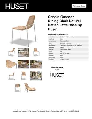 Tear Sheet: Cenote Outdoor Dining Chair Natural Rattan Latte Base by Huset
