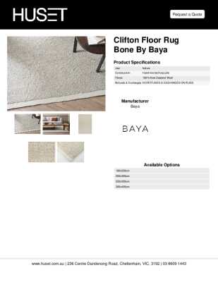 Tear Sheet: Clifton Floor Rug Bone by Baya