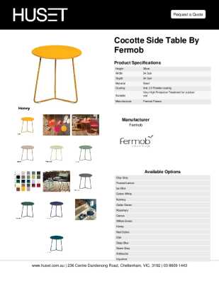 Tear Sheet: Cocotte Side Table by Fermob