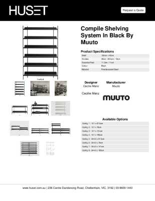 Tear Sheet: Compile Shelving System in Black by Muuto