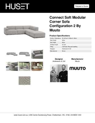 Tear Sheet: Connect Soft Modular Corner Sofa Configuration 2 by Muuto