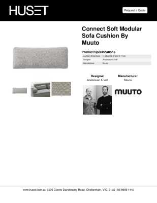 Tear Sheet: Connect Soft Modular Sofa Cushion by Muuto