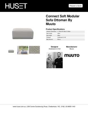 Tear Sheet: Connect Soft Modular Sofa Ottoman by Muuto