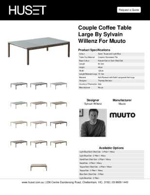 Tear Sheet: Couple Coffee Table Large by Sylvain Willenz for Muuto