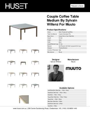 Tear Sheet: Couple Coffee Table Medium by Sylvain Willenz for Muuto